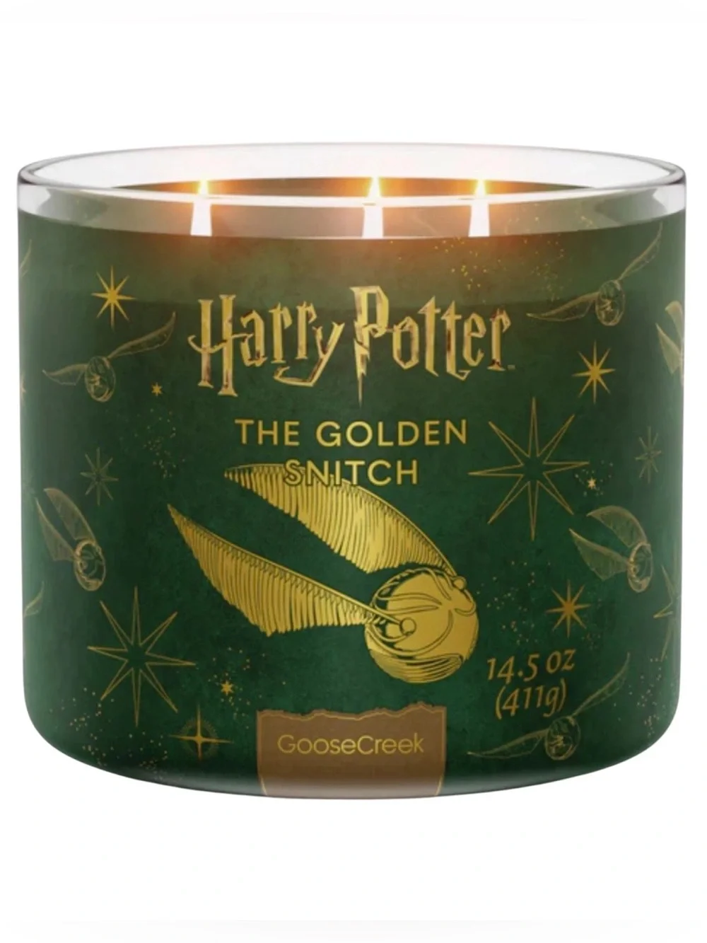 Goose Creek Harry Potter The Golden Snitch 14.5 oz 3-Wick Scented Candle New